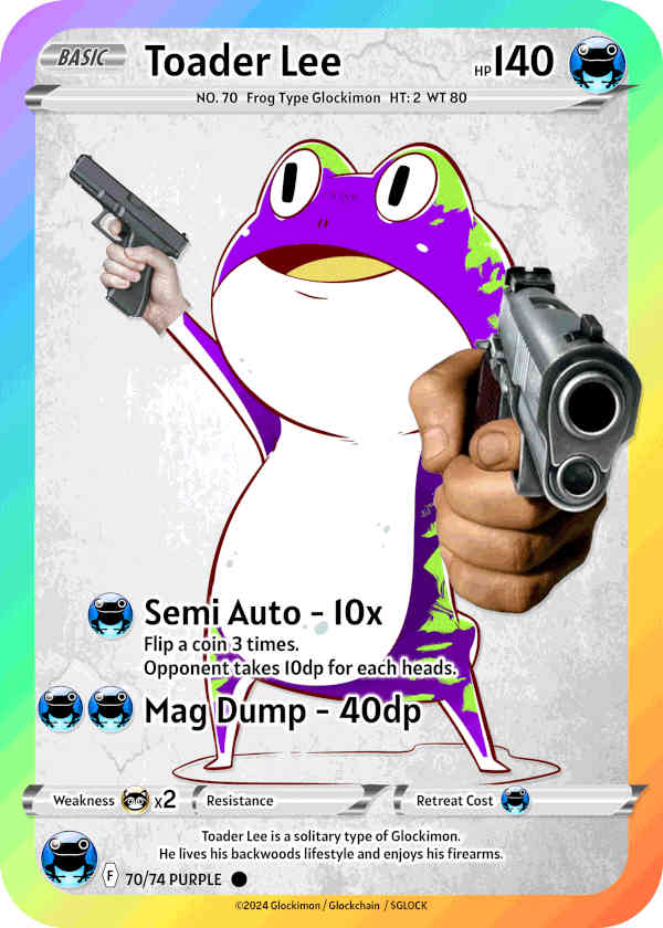 Purple Frog Glockimon